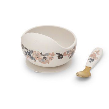 Набір для годування Elodie Details Silicone Bowl Set LFGB Blue Garden арт. 60245214873NA