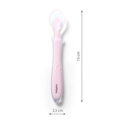 Ложечка силіконова еластична, рожевий, BabyOno, 785/03