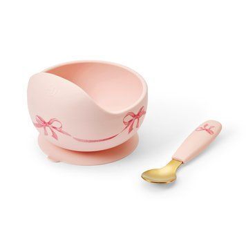 Набір для годування Elodie Details Silicone Bowl Set LFGB Rosy Bow арт. 60245211885NA