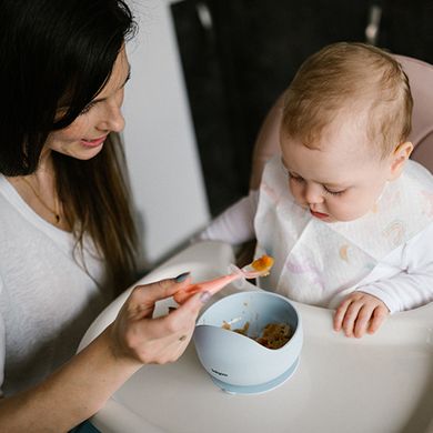 Мисочка силіконова з присоскою, синій, BabyOno