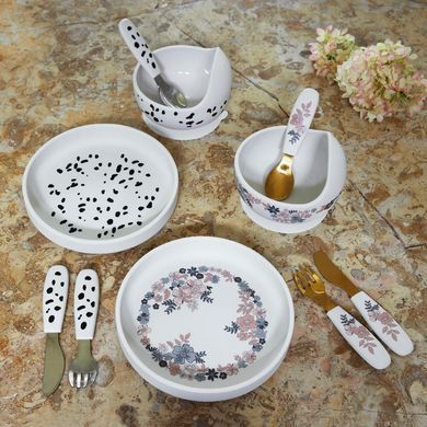 Набір для годування Elodie Details Silicone Plate Set Blue Garden Lt Placement арт. 60246200873NA