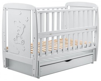 Ліжечко Babyroom Умка маятник + ящик + відкидний бік DUMYO-3 бук сірий (626202)