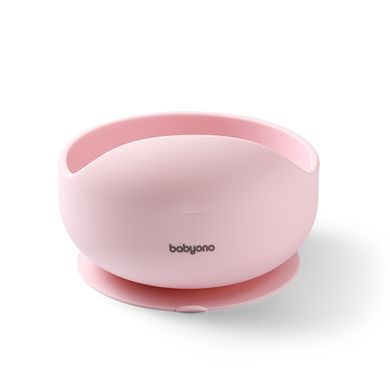 Мисочка силіконова з присоскою, рожевий, BabyOno, арт. 1481/02