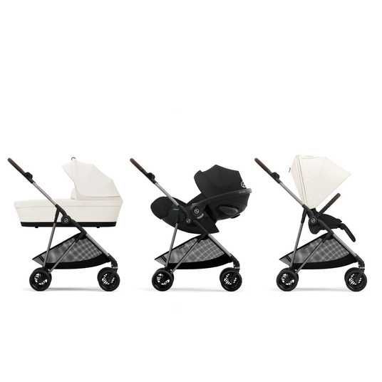 Коляска Cybex Melio Cotton White (з бампером) - Потягусі — магазин