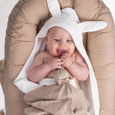 Рушник з капюшоном Elodie Detail Hooded Towel Vanilla White Bunny