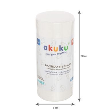 Рушники ватні 18*25 см в рулоні 100шт, Akuku