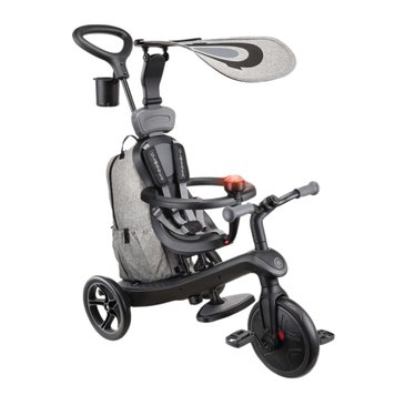 Велосипед дитячий GLOBBER серії EXPLORER TRIKE DELUXE PLAY 4в1, чорно-сірий, до 20кг, 3 кол