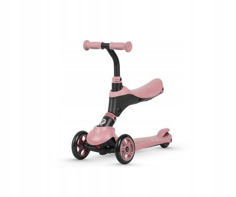 Самокат триколісний дитячий 5в1 Sema Pink, Qplay