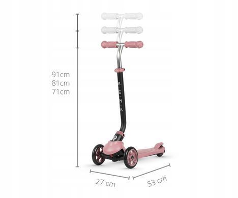 Самокат триколісний дитячий 5в1 Sema Pink, Qplay