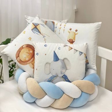 Комплект постільної білизни для новонародженого Art Design Цирк, блакитний