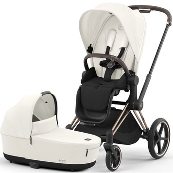 Коляска 2в1 Cybex Priam 2024 Off White шассі Rosegold